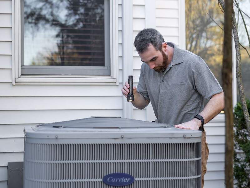 Representative photo: HVAC work in progress, identity protected
